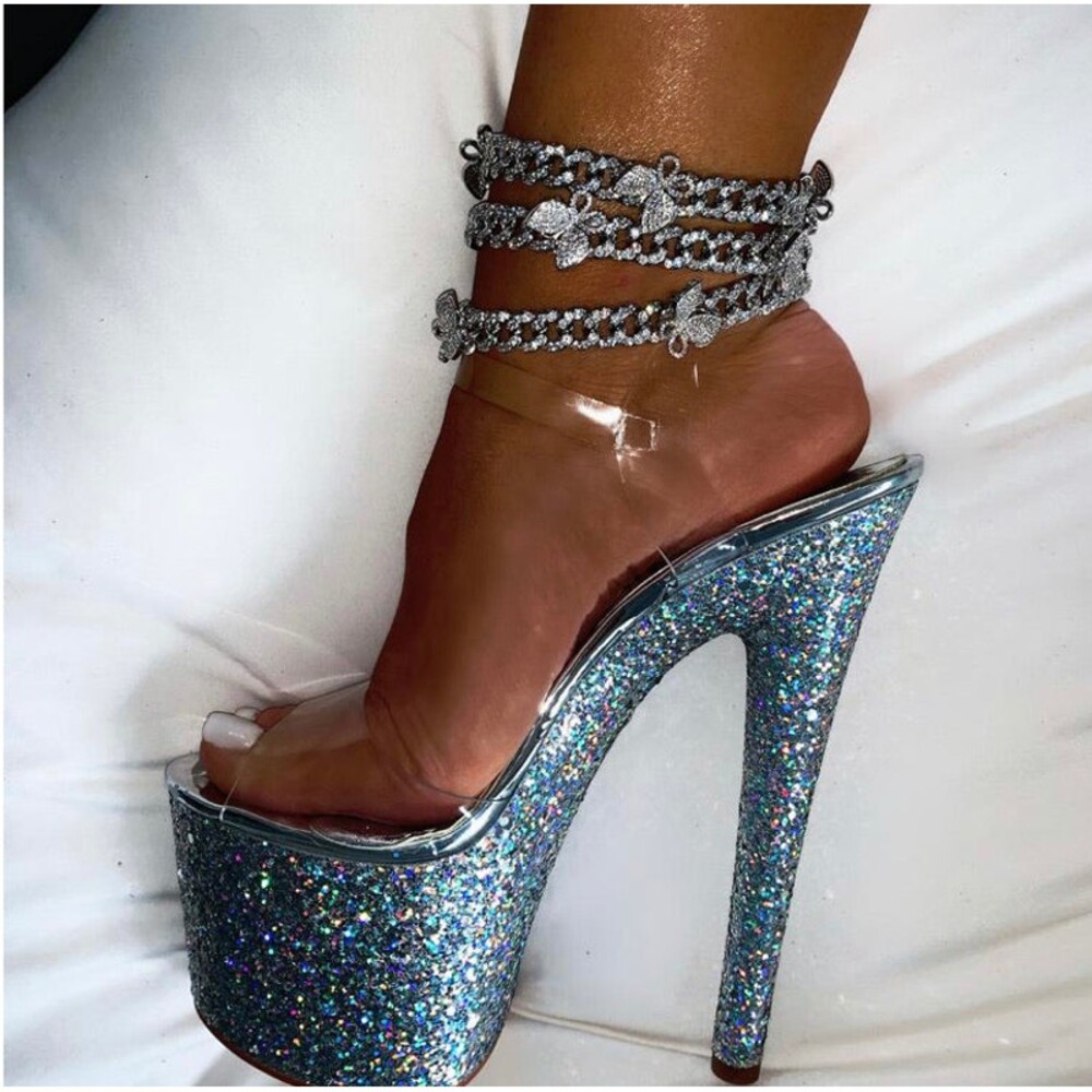 cuban butterfly anklet , butterfly cuban anklet ,Iced Out Zircon custom Color Lu - Picture 2 of 5